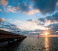 Overseas Highway in the Keys at Sunset